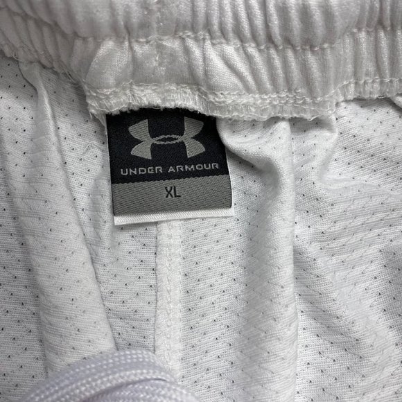 NEW Under Armour Zagger Lacrosse Shorts Adult XL White Maroon LAX - Picture 8 of 10